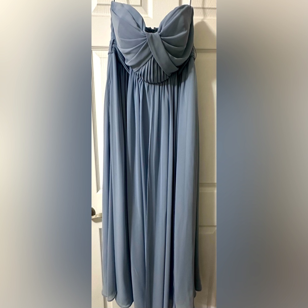 Dusty Blue Bridesmaid dress Birdy Grey chiffon